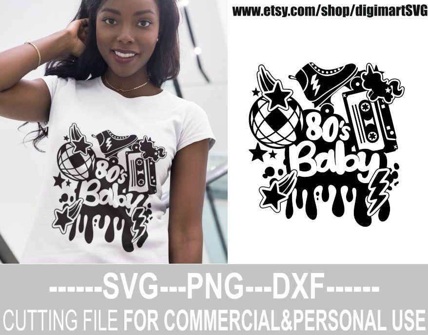 80's Baby Svg, Birthday Svg, Grew up in the 80's, Born in the 80's