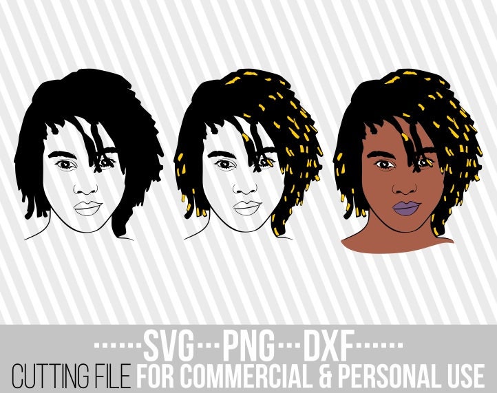 Download Black Woman With Dreadlocks Svg Afro Girl Svg Black Girl Svg Locks Svg Dread Cuttable Vector Files Clipart Silhouette Cameo Jpg