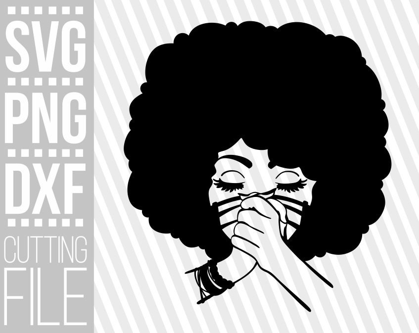 Download Praying Afro Woman svg, Mask svg, Black Girl svg, Melanin ...