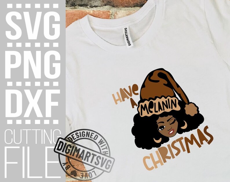 Download Have A Melanin Christmas svg Afro svg Santa Claus svg | Etsy