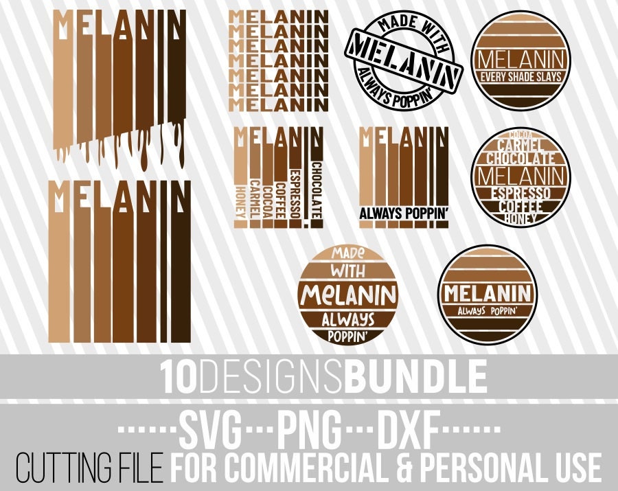 Download 10x Melanin Designs Bundle Svg Afro Svg Black Woman Svg Black Girl Magic African American File For Cricut Silhouette Instant Download
