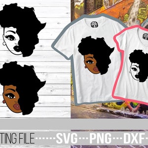 Africa svg, Black Woman svg, Afro svg, African American, Melanin svg, File for Cricut, Vector, Silhouette, Instant download,Cuttable