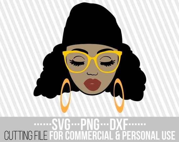 Beauty Black Girl With Beauty Gangster Cap Svg Glasses Etsy