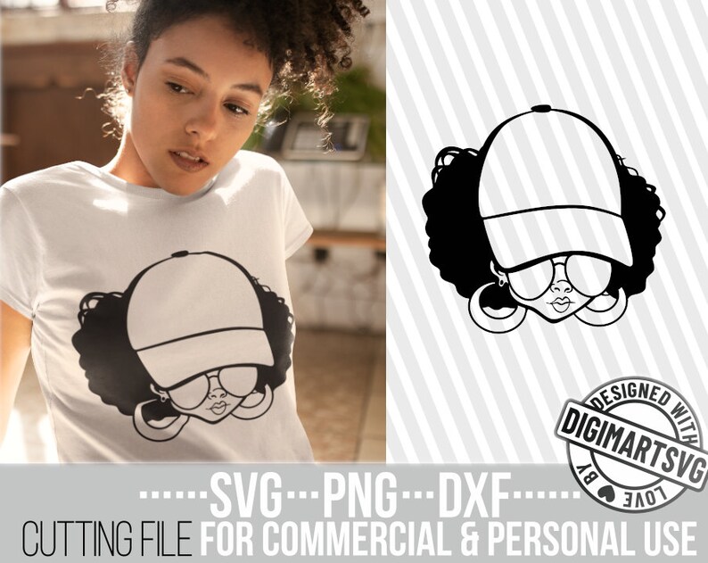 Cute Afro Girl Png Baseball Cap Svg Afro Svg African Etsy