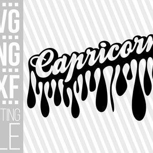 Steenbok svg, Sterrenbeeld svg, Horoscoop, Druipende woorden, Afro Vrouw, Graffiti, Cut Files, Bestand voor Cricut, Silhouet, Instant download
