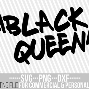 Black Queen svg, Afro vrouw, melanine, Black Girl Magic, Afrika, graffiti, shirt, silhouet, bestand voor Cricut, Vector, Instant download