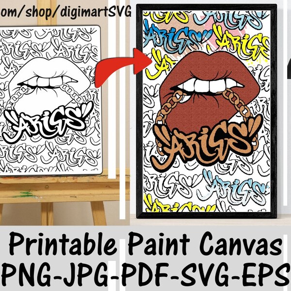 Canvas Coloring Page - Etsy