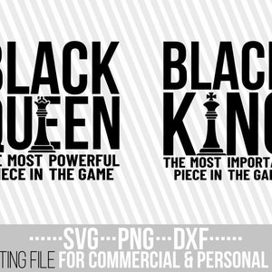 Black Queen svg, Black King svg, Chess Game svg,Melanin, Man svg, Black Girl Magic, Cut Files, File for Cricut, Silhouette, Instant download