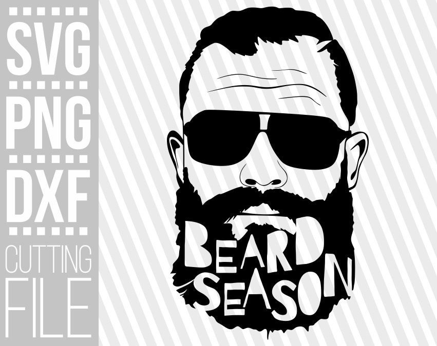 Download Beard Man Svg Beard Season Svg Hipster Svg Father S Day Svg Sunglasses File For Cricut Vector Silhouette Instant Download Cuttable