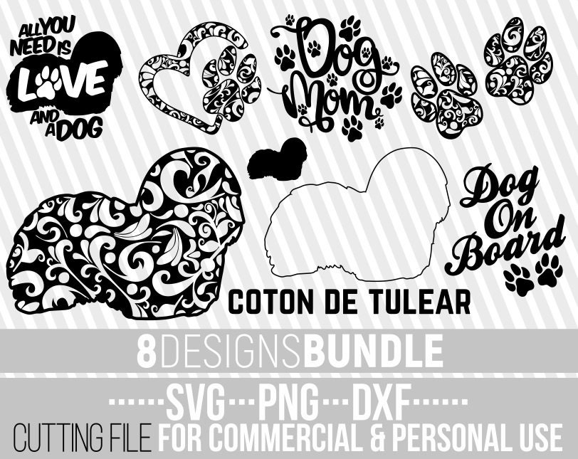 8x Coton De Tulear Mandala Bundle Svg Dog Bundle Svg Dog Etsy
