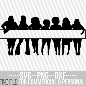7 Sexy Black Woman Group SVG, Afro Girl SVG, Afro American svg, Melanin svg, Black Queen svg, BFF svg, Datei für Cricut, Sofortiger Download