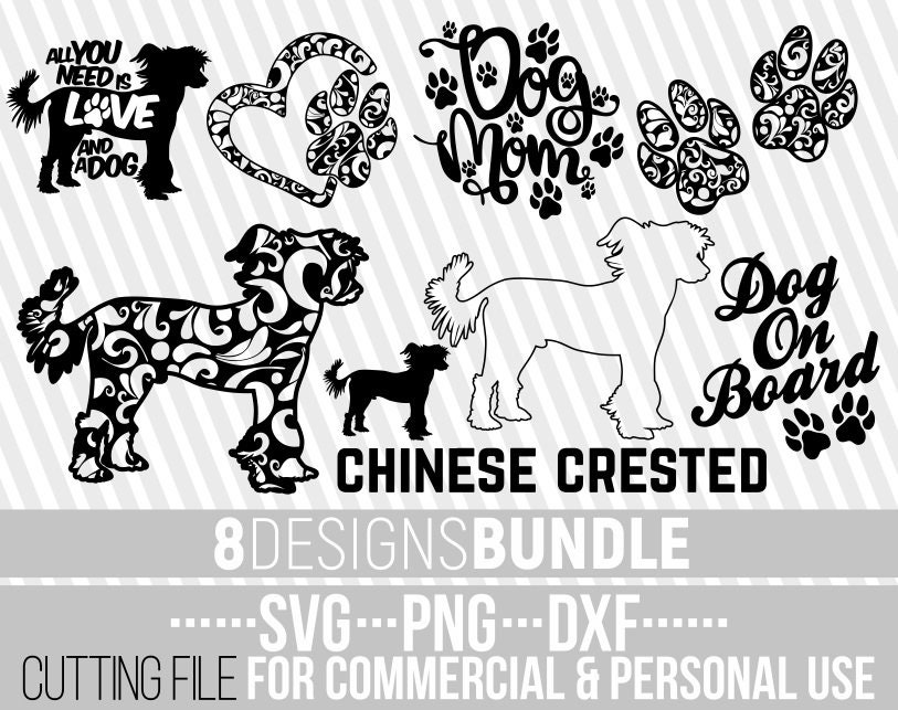 Download 8x Chinese Crested Mandala Bundle Svg Dog Bundle Svg Dog Shapes Mandala Dog Svg Cuttable File Silhouettes Bundle Cricut File Vector