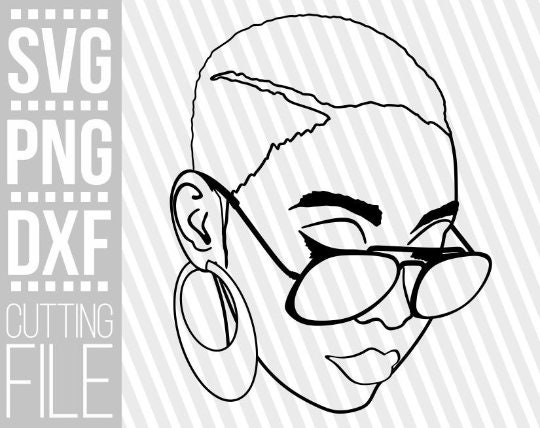 Download Black Woman With Glasses Svg Blonde Hair Svg Layered Svg Short Hair Svg File For Cricut Vector Silhouette Instant Download Cuttable