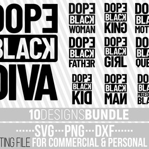 10x Black History Bundle svg, Black King svg, Black Queen svg, Melanin svg, Dope Black Kid, File for Cricut, Silhouette, Instant download