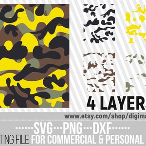迷彩 svg、迷彩パターン svg、背景 svg、陸軍迷彩、ミリタリー迷彩 svg、Cricut 用ファイル、シルエット、即時ダウンロード