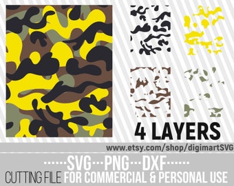 Camuflaje SVG, patrón de camuflaje SVG, fondo SVG, camuflaje del ejército, camuflaje militar SVG, archivo para Cricut, silueta, descarga instantánea