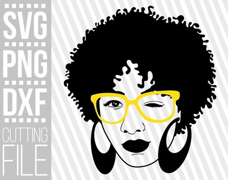 Download Sexy Black Woman with glasses svg Afro woman svgNatural | Etsy