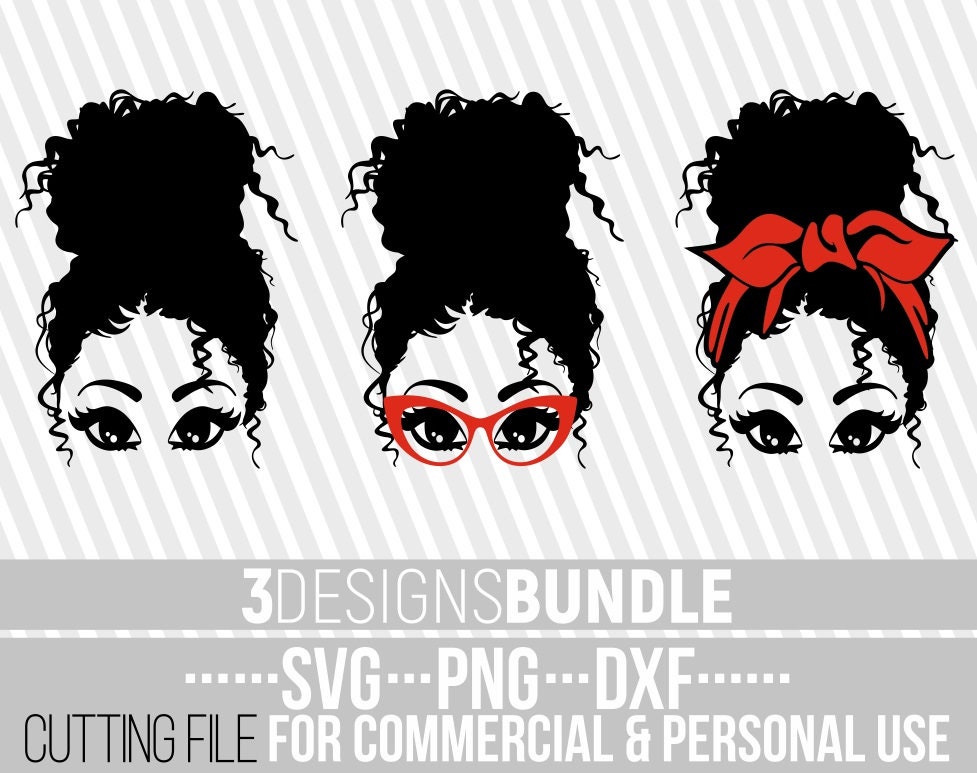 Free Free 231 Messy Bun Svg Black Woman With Glasses Svg Free SVG PNG EPS DXF File