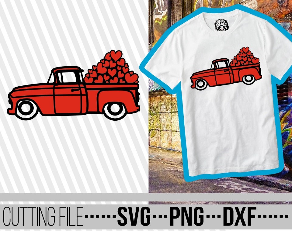 Free Red Truck Valentine Svg 872 SVG PNG EPS DXF File