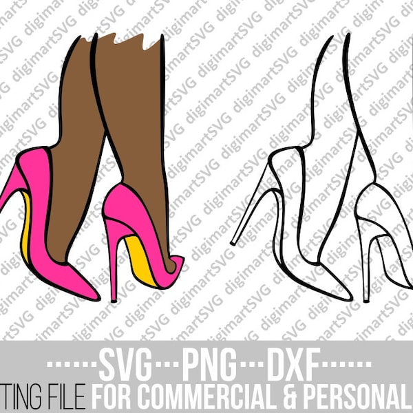 Stilettos svg, Afro Woman PNG, High Heels Svg, Legs in Heels svg, Fashion PNG, Pink Stiletto Heels svg, File for Cricut, Instant download