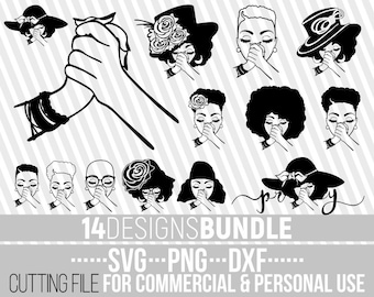 14x Praying Black Woman Bundle svg, Afro woman svg, Church svg, Praying Hands svg, File for Cricut, Silhouette, Instant download,Cuttable