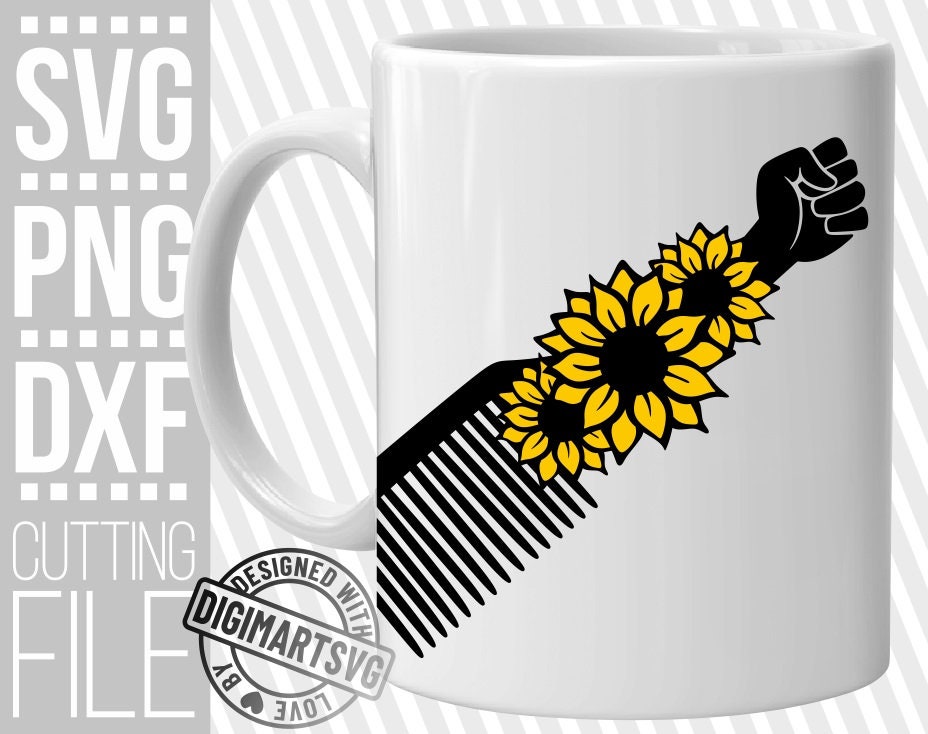 Download Hair Comb With Sunflower Svg Hair Stylist Svg Hand Svg Power Svg Hairdresser Fist Svg File For Cricut Silhouette Instant Download