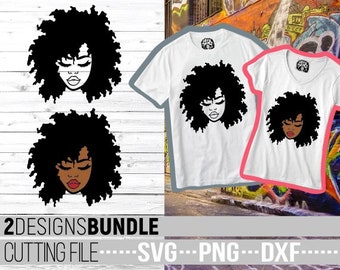 Black Woman svg, Black Queen, Curly Hair svg, Afro svg, Black History, Natural Hair svg, African American, File for Cricut, Instant download