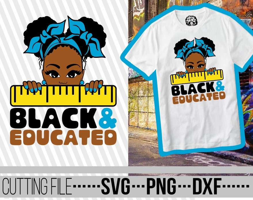 Download Black And Educated svg Afro Woman svg Graduation BAE svg | Etsy