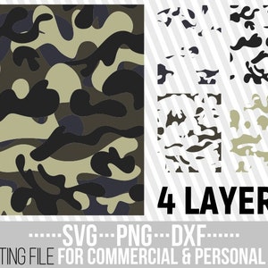 Woodland Camo Hintergrund svg, Armee Tarnmuster, Militär, Muster svg, Jagd, Datei für Cricut, Silhouette, Sofort-Download