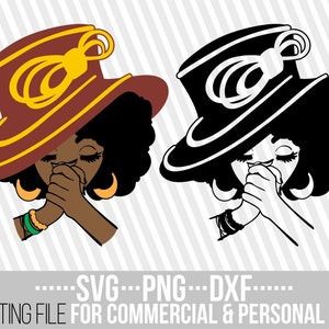 Senhora Negra com Chapéu svg, Mulher Negra svg, Mulher Afro svg, mãos de oração svg, Igreja, Arquivo para Cricut, Silhueta, Download instantâneo, Cortável