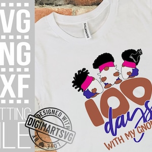 100 Days With My Gnomies svg, 100 Days Of School svg, Teacher svg, Back To School, 100 Days Shirt, Grad, File for Cricut, Download istantaneo
