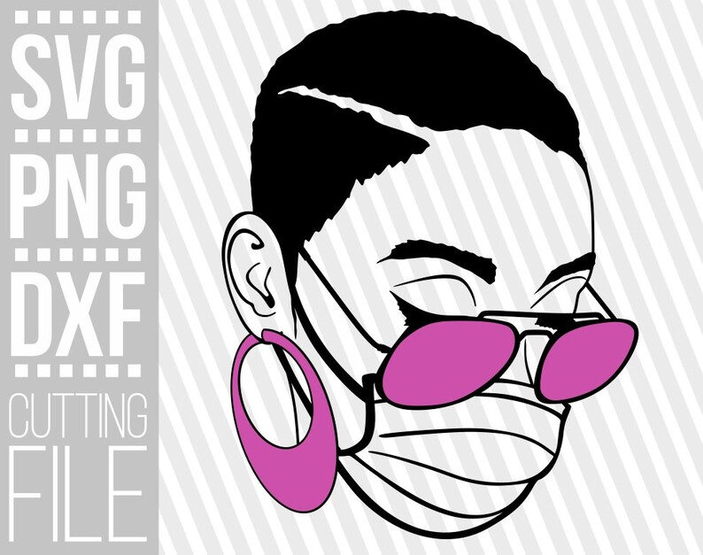Download Afro Woman with glasses svg Black Girl svg Short Hair ...