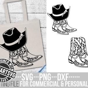 Cowboy Hat Svg Cowgirl Boots Svg Cowboy Boots Svg Fashion - Etsy