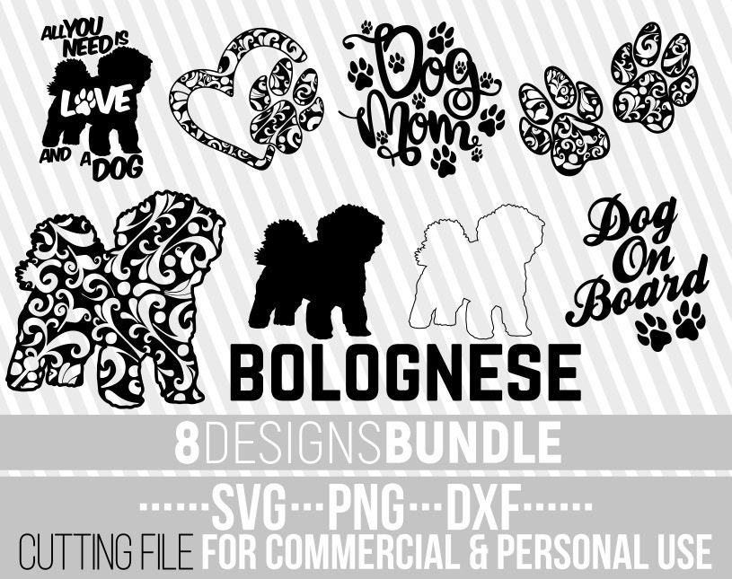 Download 8x Bolognese Mandala Bundle Svg Dog Bundle Svg Dog Shapes Mandala Dog Svg Cuttable File Silhouettes Bundle Cricut File Vector