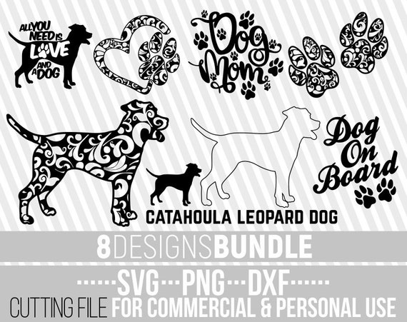 8x Catahoula Leopard Dog Mandala Bundle Svg Dog Bundle Svg Etsy