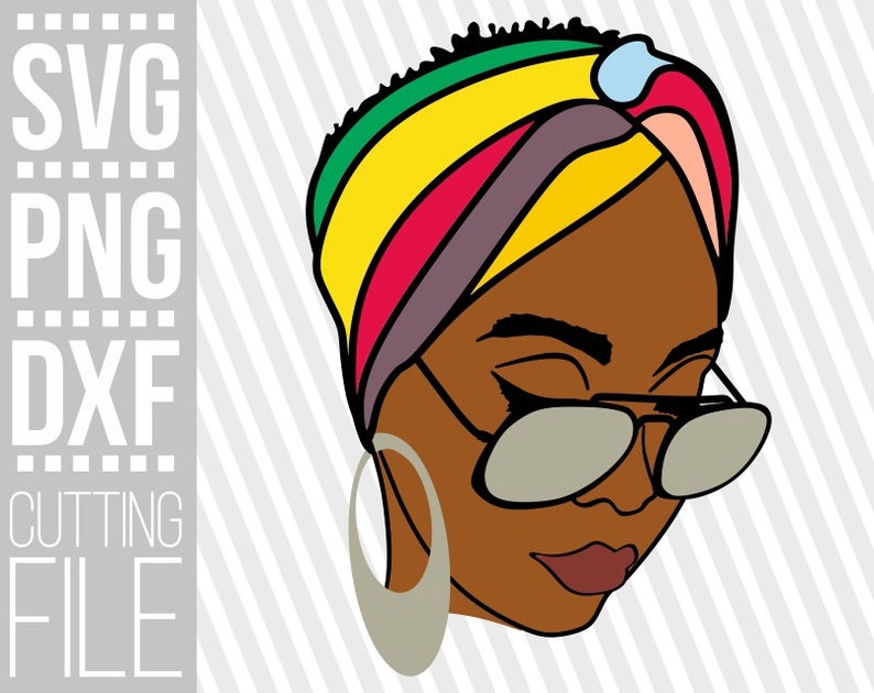 Download Black Woman with glasses svg Afro woman svg Layered svg | Etsy