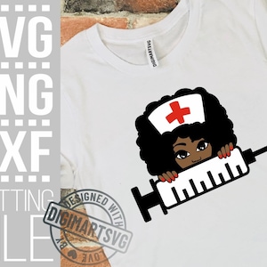 Peeking Girl Nurse Svg Melanin Svg Black Woman Svg Mask - Etsy