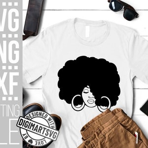 Afro Woman svg, Natural Hair svg, Black Woman, Afro svg, Melanin svg, Black History svg, Datei für Cricut, Sofortiger Download, Sublimation