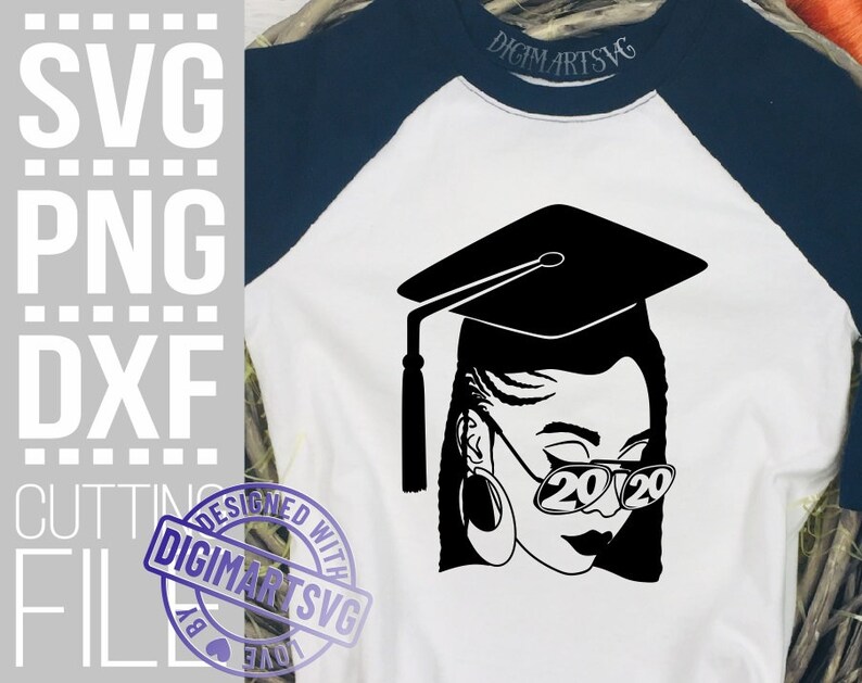 Download Graduation Black Woman 2020 svg Afro woman svg Glasses | Etsy