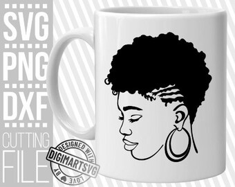 Black Woman with Short Hair, Hairstyle svg, Melanin, Black Girl Magic, Dreadlocks svg, Vector, File for Cricut, Silhouette ,Instant download