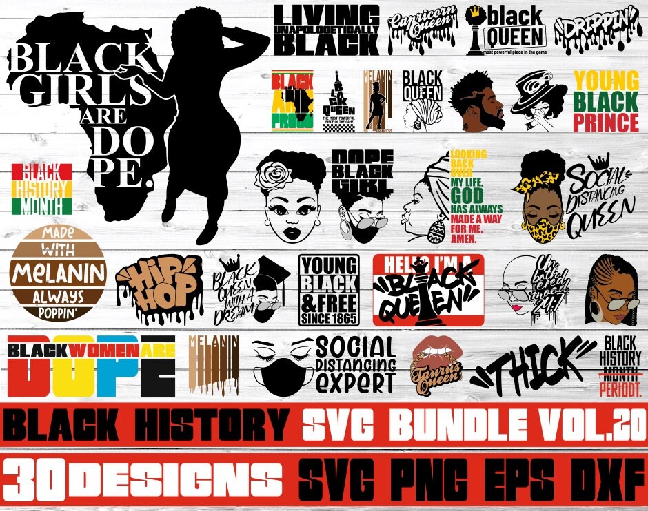 Download Art Collectibles Clip Art Black Girl Svg File For Cricut Silhouette Melanin Instant Download Black History Month Svg Black Queen Svg 30x Afro Woman Bundle Svg