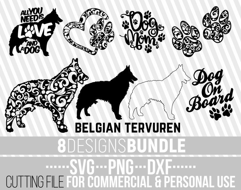 Download 8x Belgian Tervuren Mandala Bundle Svg Dog Bundle Svg Dog Shapes Mandala Dog Svg Cuttable File Silhouettes Bundle Cricut File Vector
