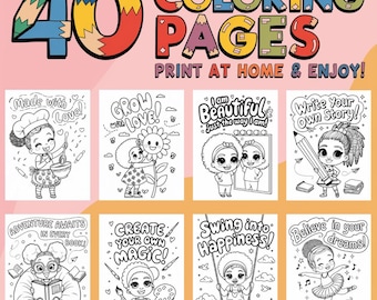 40x Black Woman Coloring Pages Bundle PNG, Paint With A Twist, Paint Party, Adult Printable Coloring Page, Paint & Sip, African American
