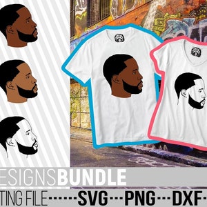 Black man svg, Afro man svg, Beard svg, Man svg, Black History, African american, File for Cricut, Vector, Silhouette, Instant download