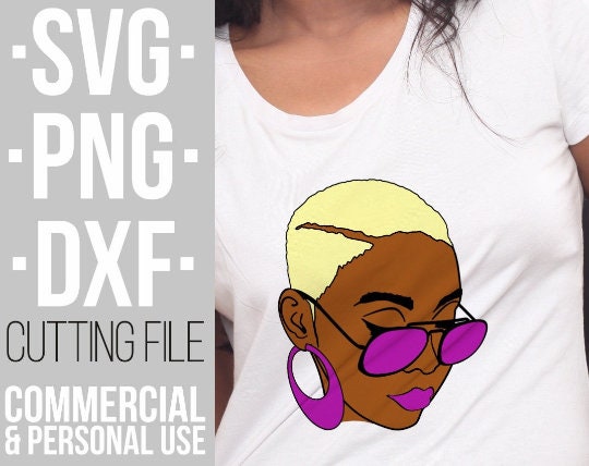 Free 287 Black Woman With Glasses Svg Free SVG PNG EPS DXF File