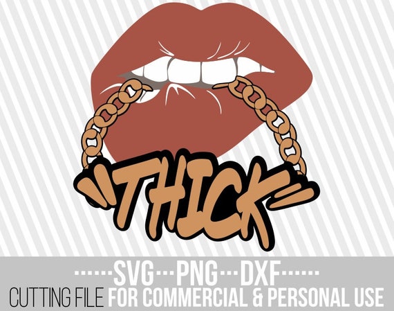 Download Thick Svg Gold Chain Svg Biting Lips Svg Afro Woman Black Etsy