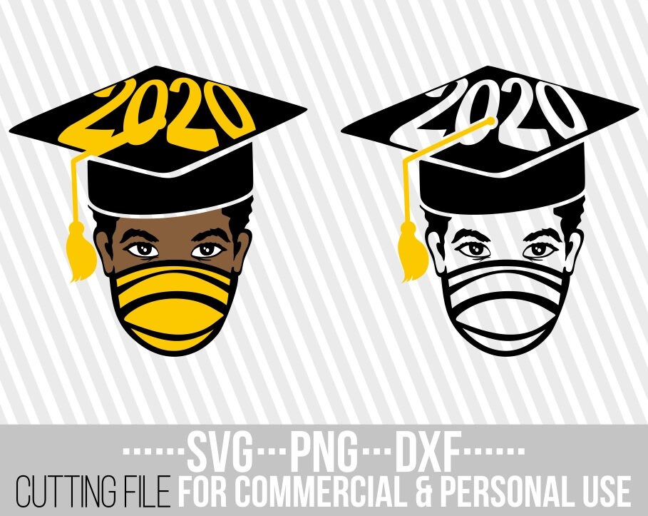 Download Black Boy In Graduation Hat Svg Mask Svg Grad Svg Teacher Svg 2020 Svg Student File For Cricut Silhouette Instant Download Cuttable