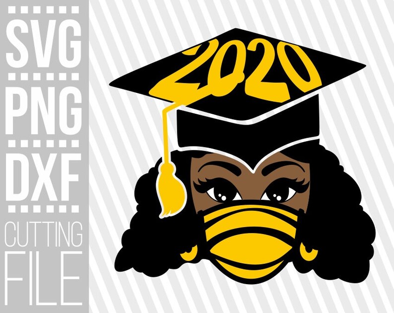 Download Pretty Woman in Graduation Hat svg Afro Hair svg 2020 year ...