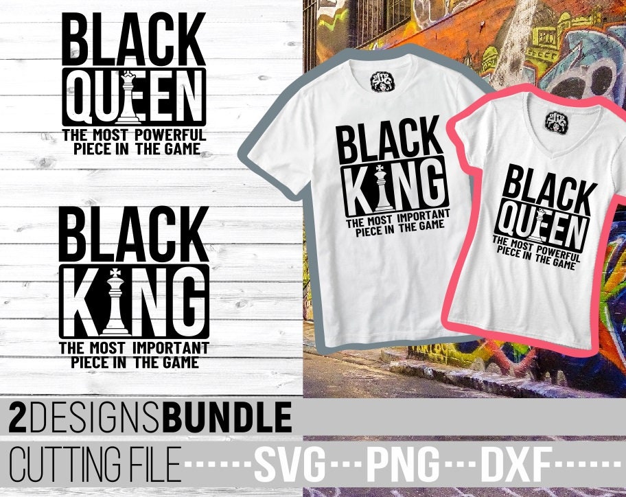 Black Queen Svg Black King Svg Chess Piece Svg Melanin Svg - Etsy