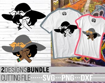 Black Woman Praying svg, Black Woman svg, Hat svg, Prayer hands svg, Church, Faith, File for Cricut, Silhouette, Instant download,Cuttable